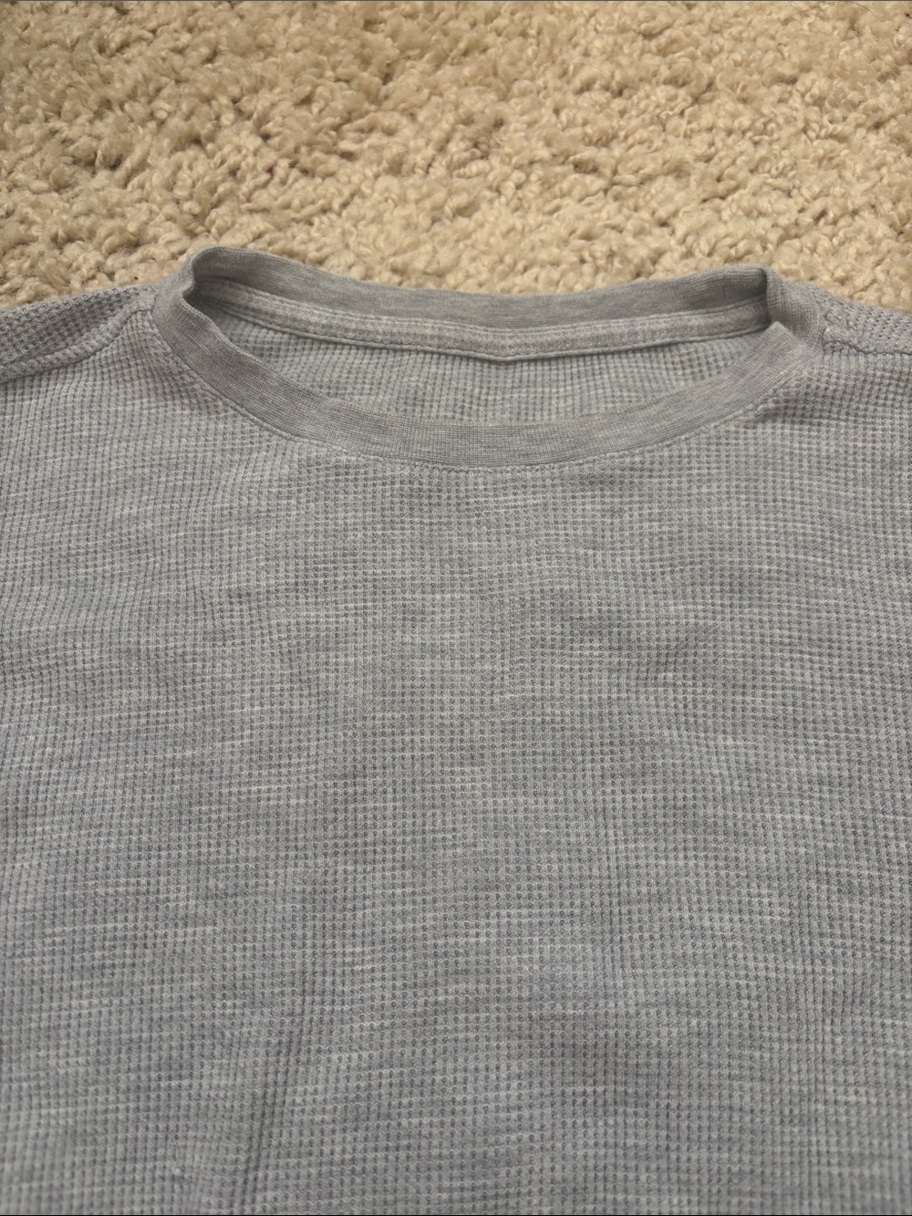 Vuori Light Gray Waffle Thermal Top - Picture 4 of 5